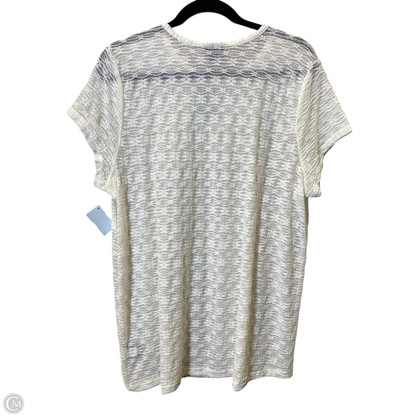 Blouse Short Sleeve By Torrid In Cream, Size: 2x