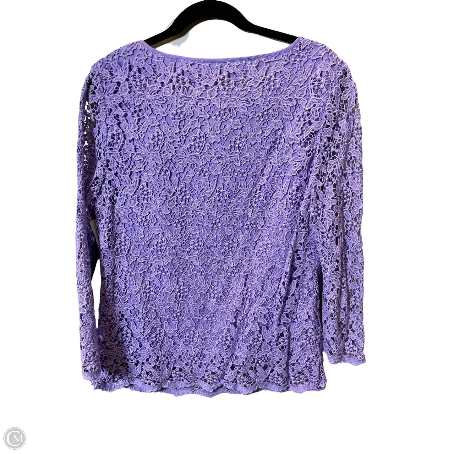 Blouse Long Sleeve By Talbots In Purple, Size: 16