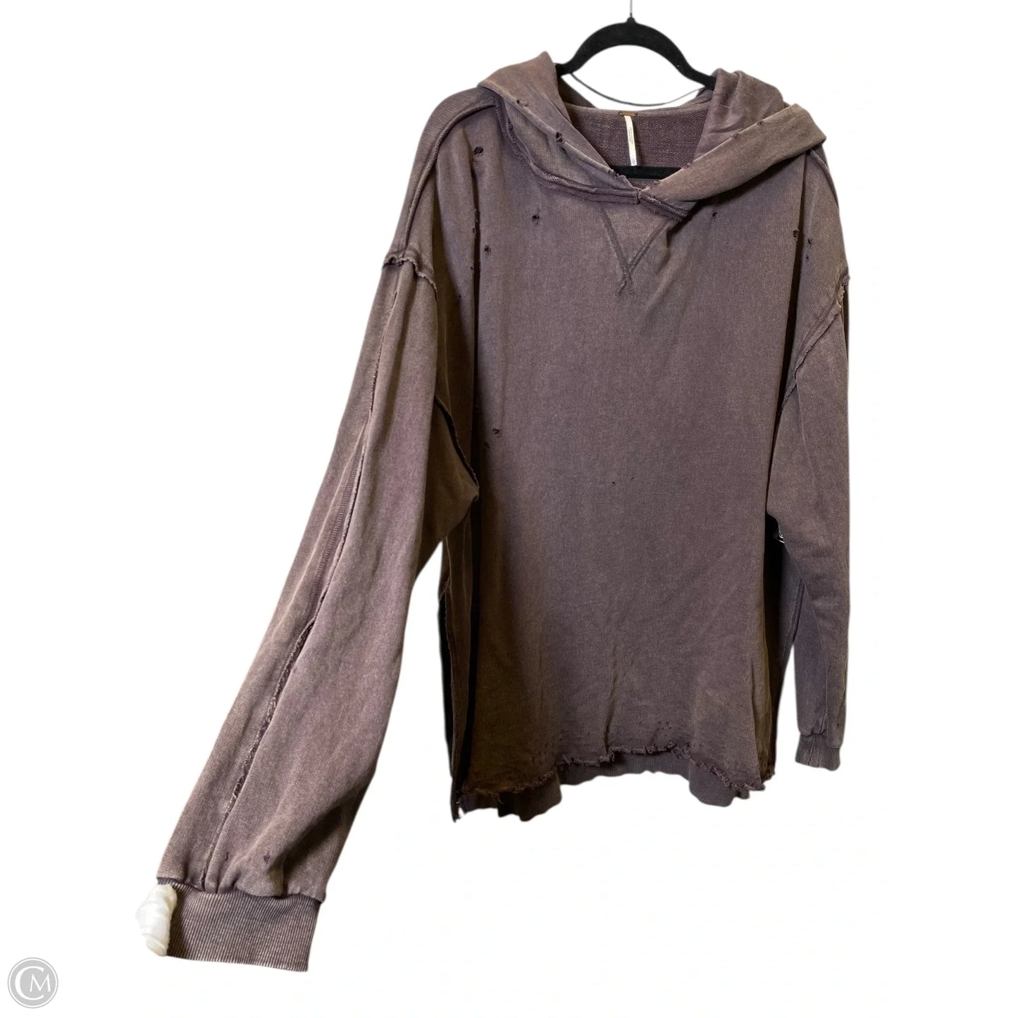 Sweatshirt Hoodie By Free People In Purple, Size: L