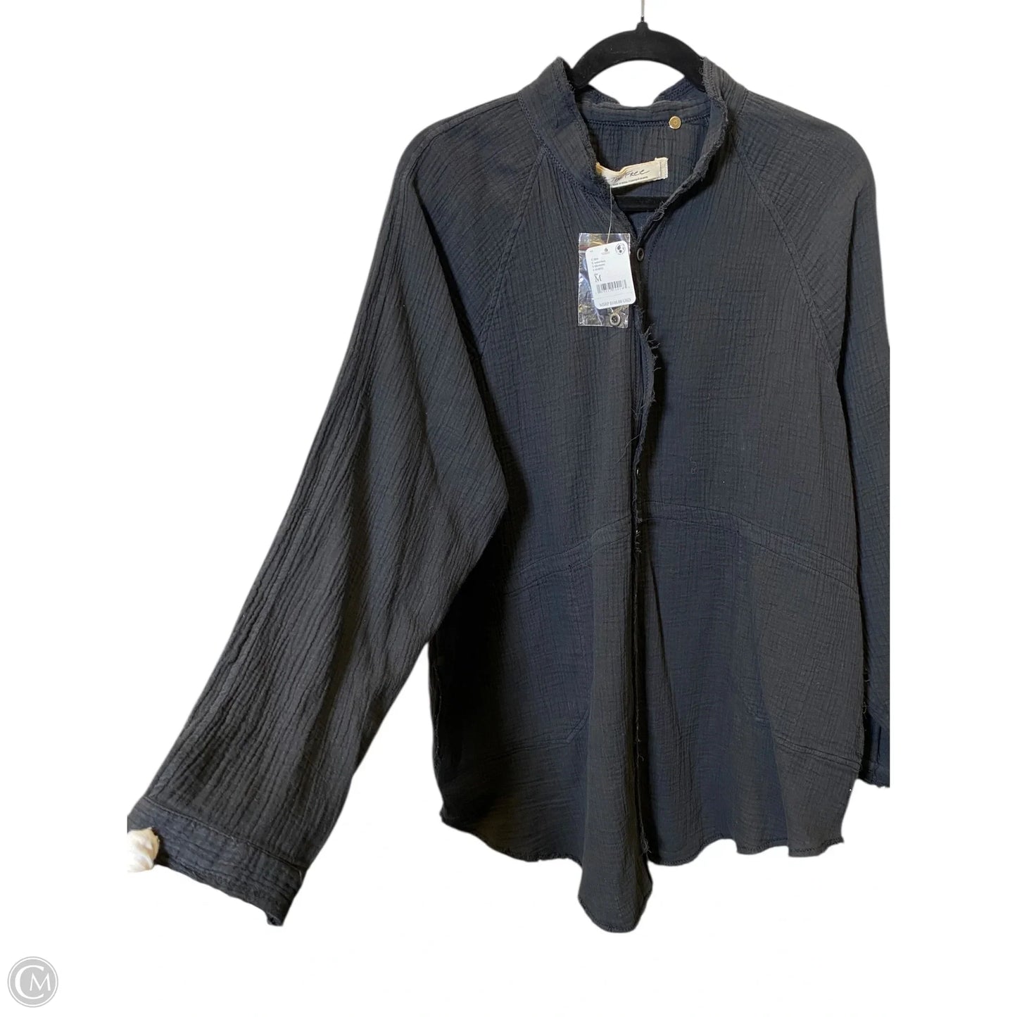 Blouse Long Sleeve By Free People In Black, Size: M