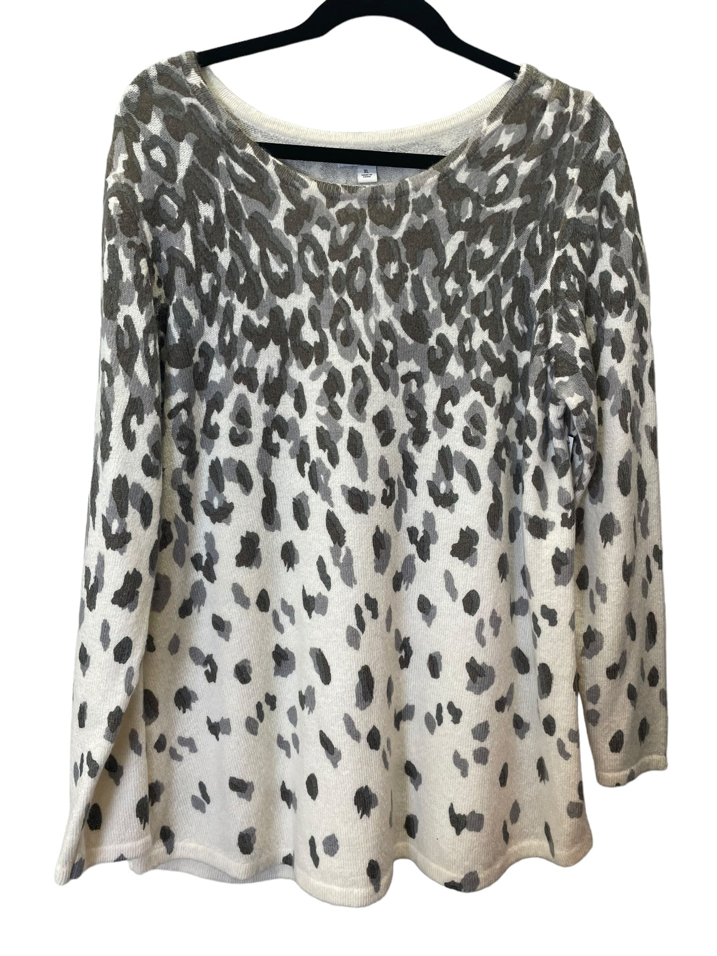 Sweater By Croft And Barrow In Animal Print, Size: Xl