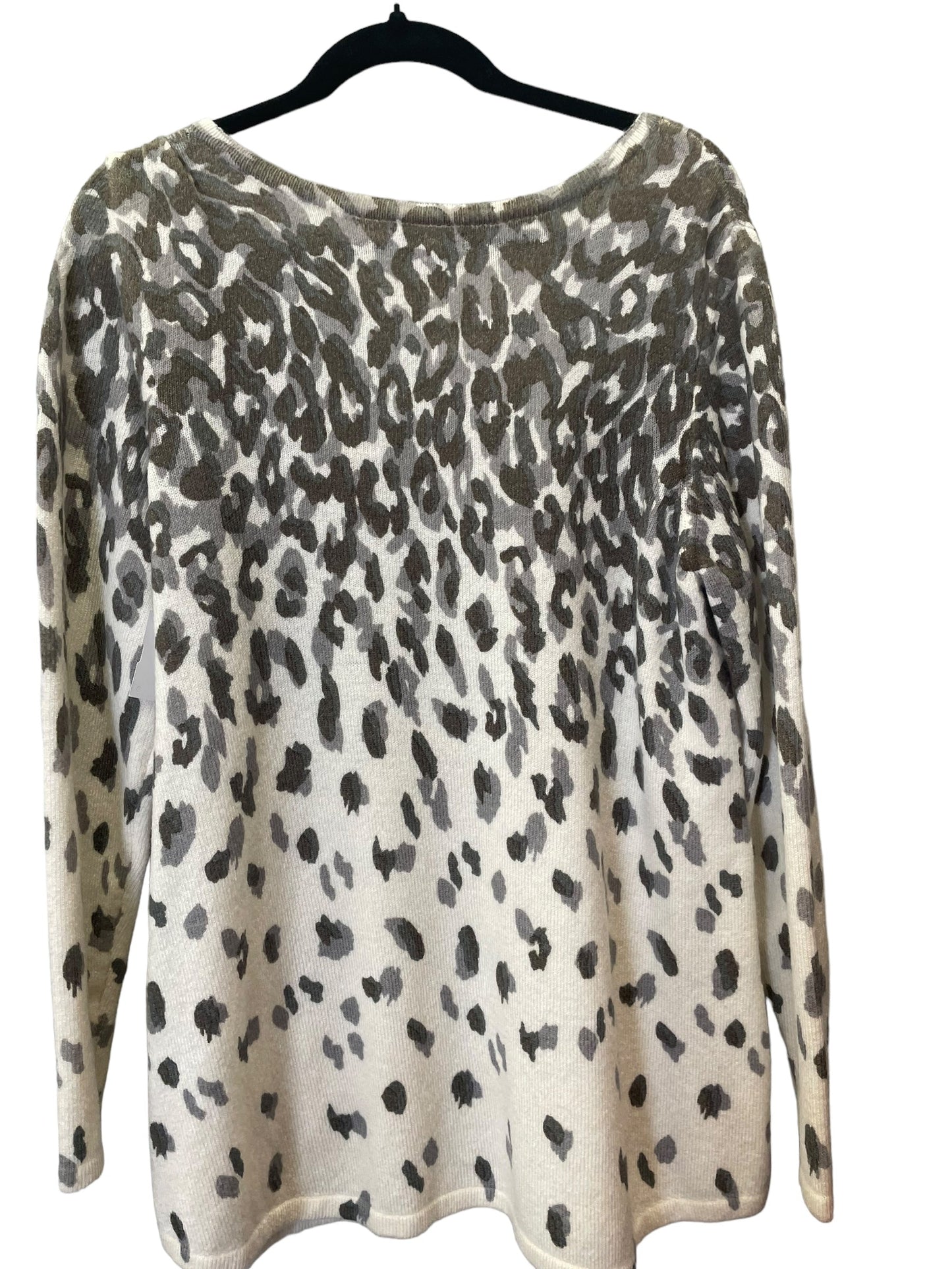 Sweater By Croft And Barrow In Animal Print, Size: Xl