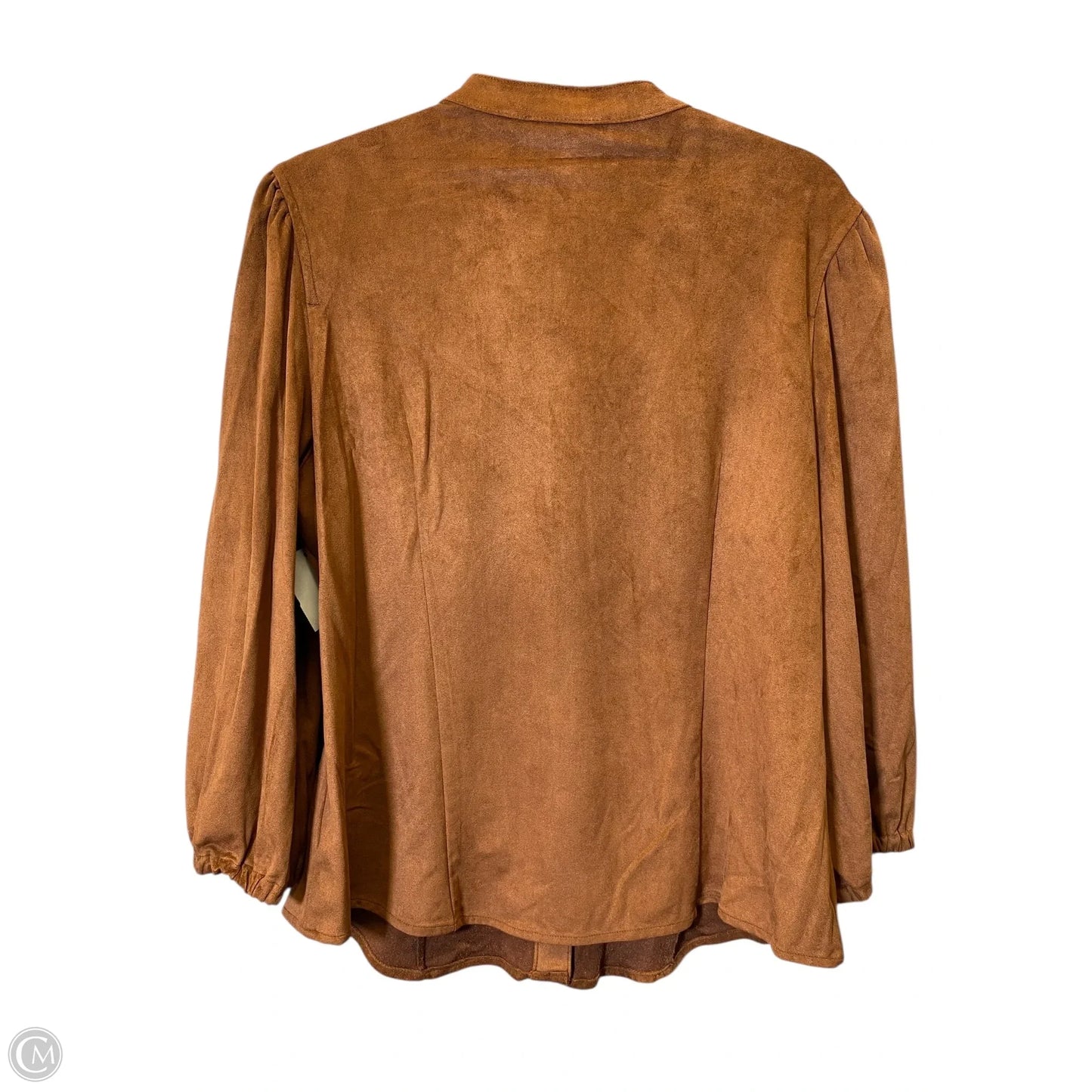 Blouse 3/4 Sleeve By Philosophy In Brown, Size: Xl