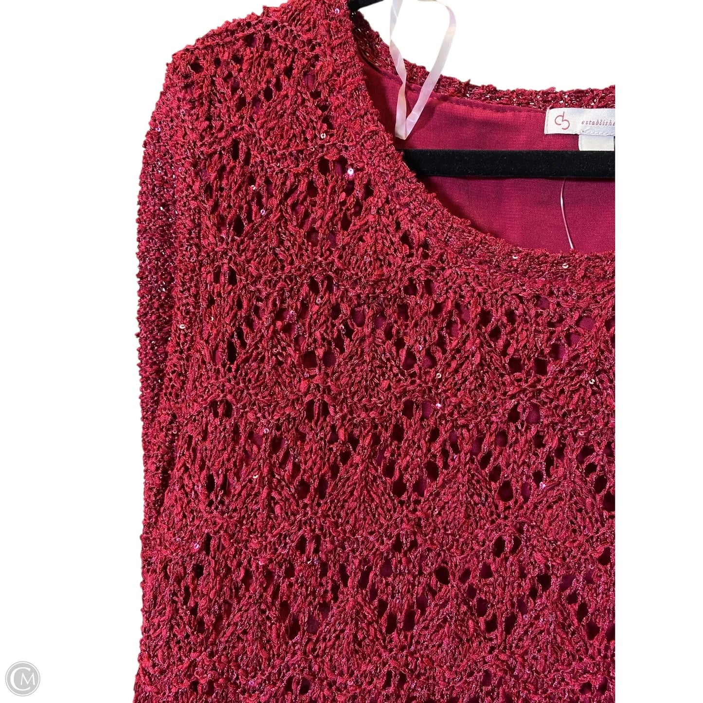 Sweater By Cb Studio In Red, Size: Xl