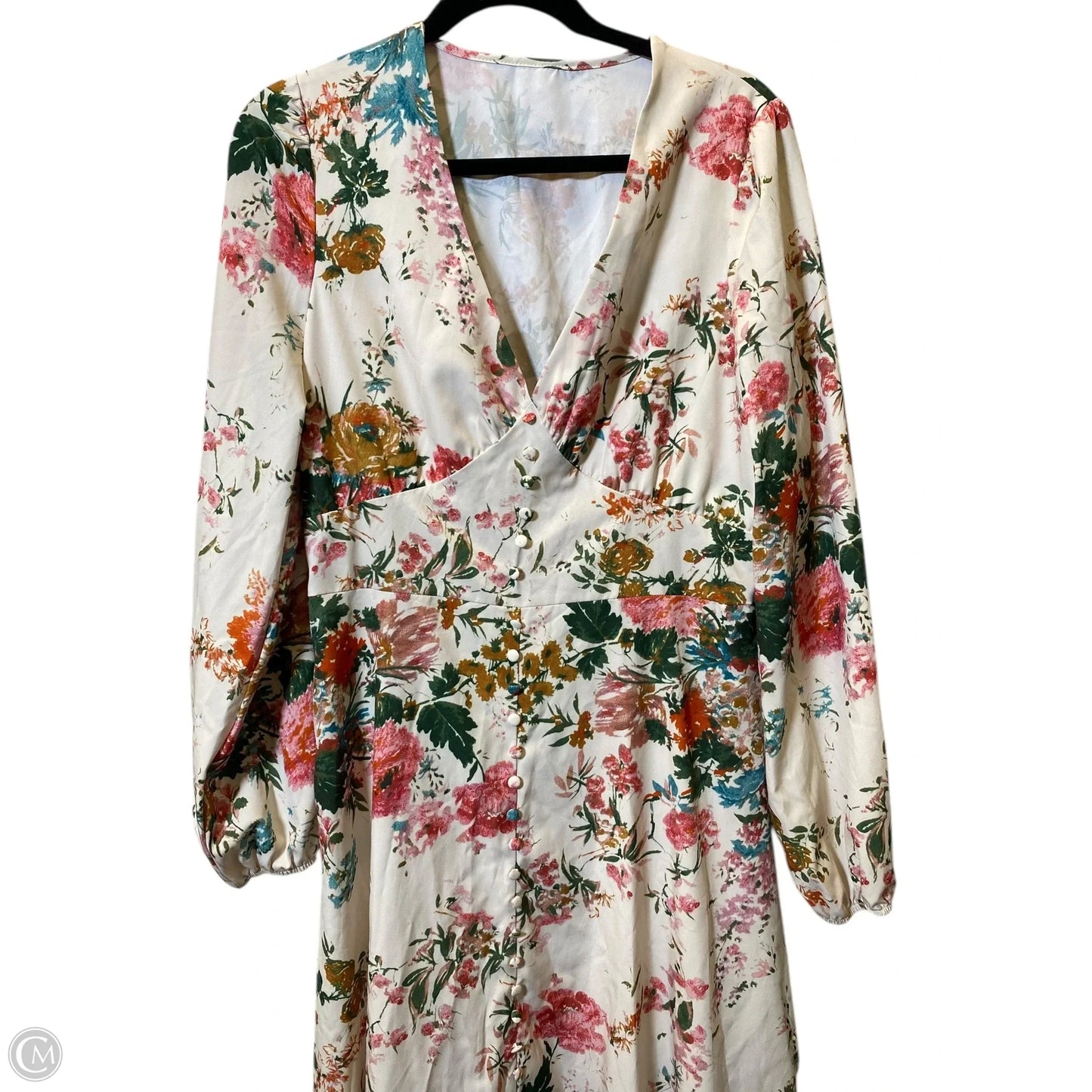 Dress Casual Maxi By Clothes Mentor In Floral Print, Size: L