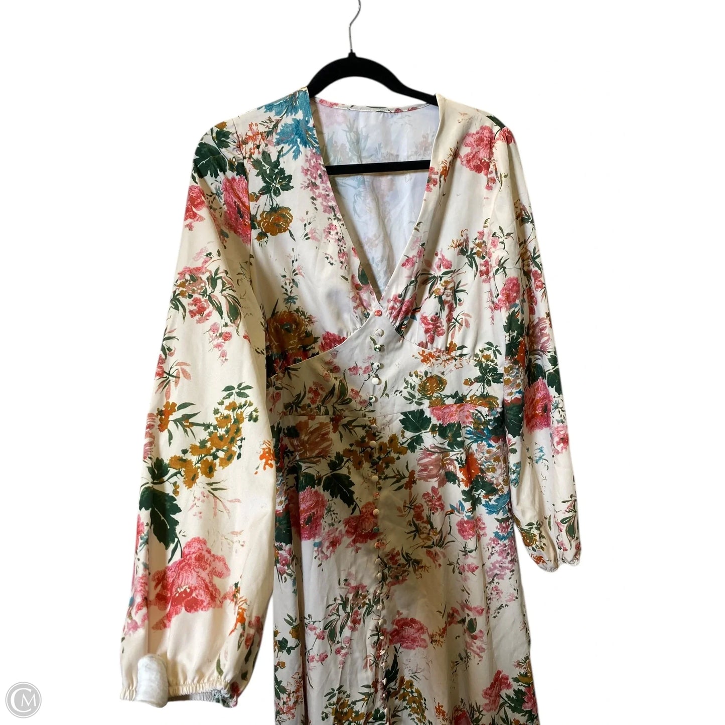Dress Casual Maxi By Clothes Mentor In Floral Print, Size: L