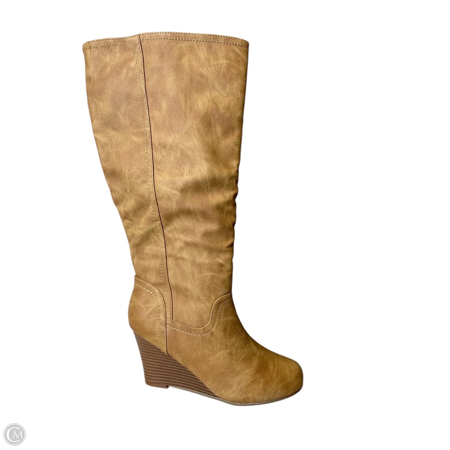 Boots Knee Heels By Journee In Brown, Size: 7