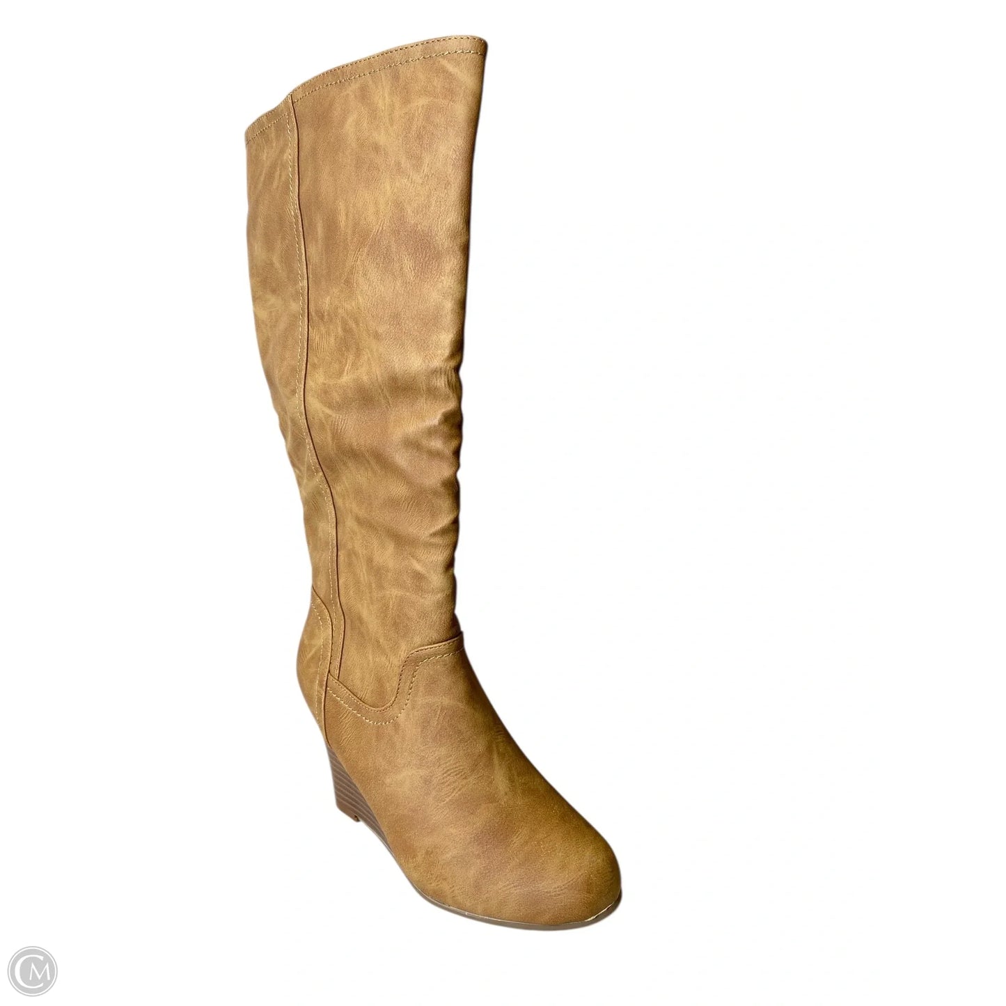 Boots Knee Heels By Journee In Brown, Size: 7