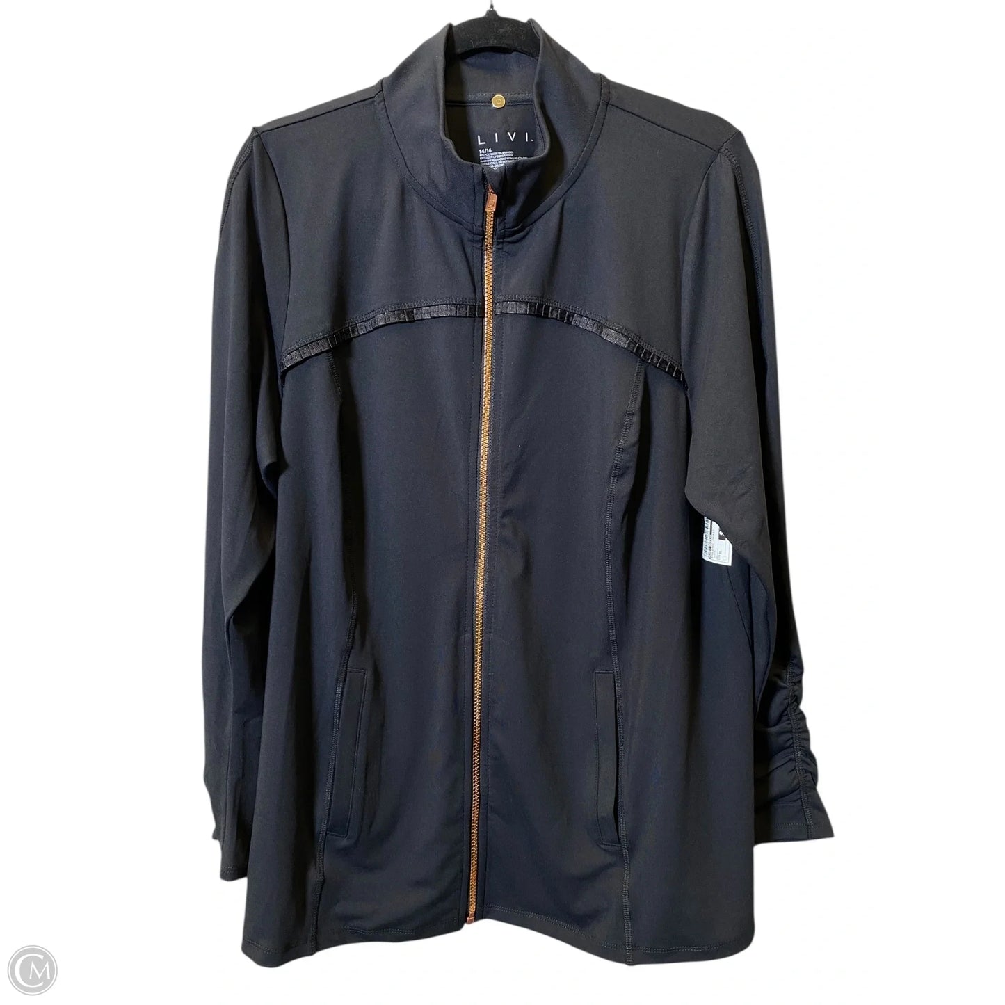 Athletic Jacket By Livi Active In Black, Size: Xl