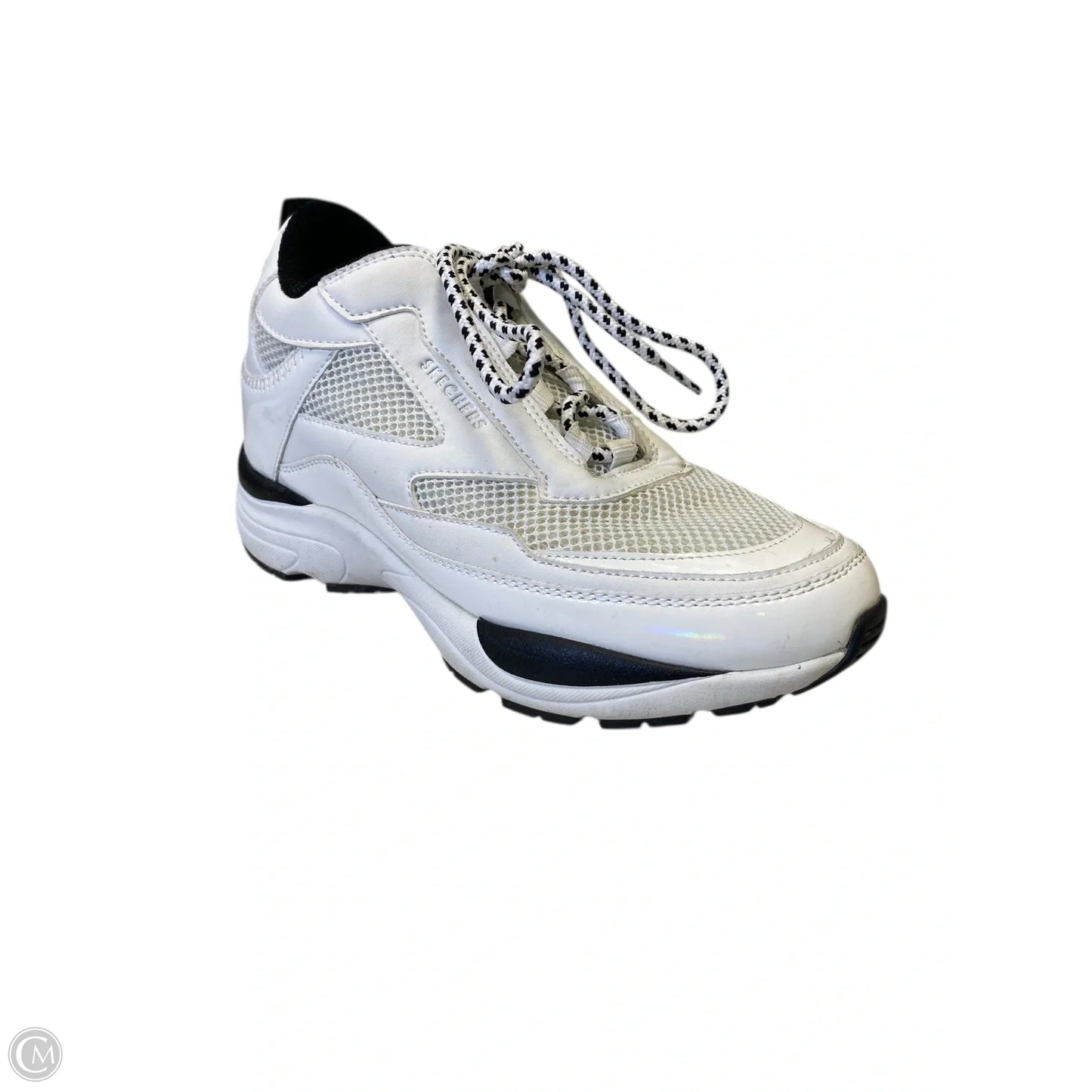 Shoes Sneakers By Skechers In Black & White, Size: 6.5