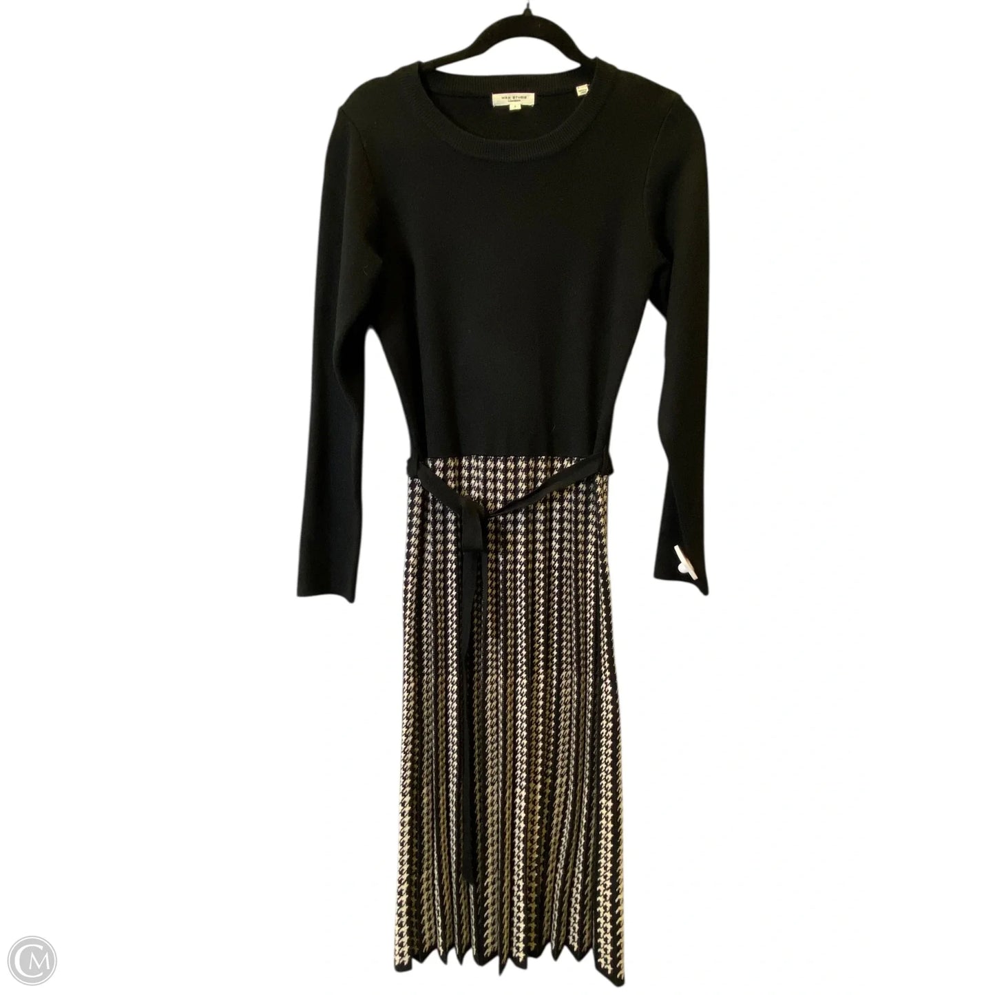 Dress Sweater By Max Studio In Black & Cream, Size: S