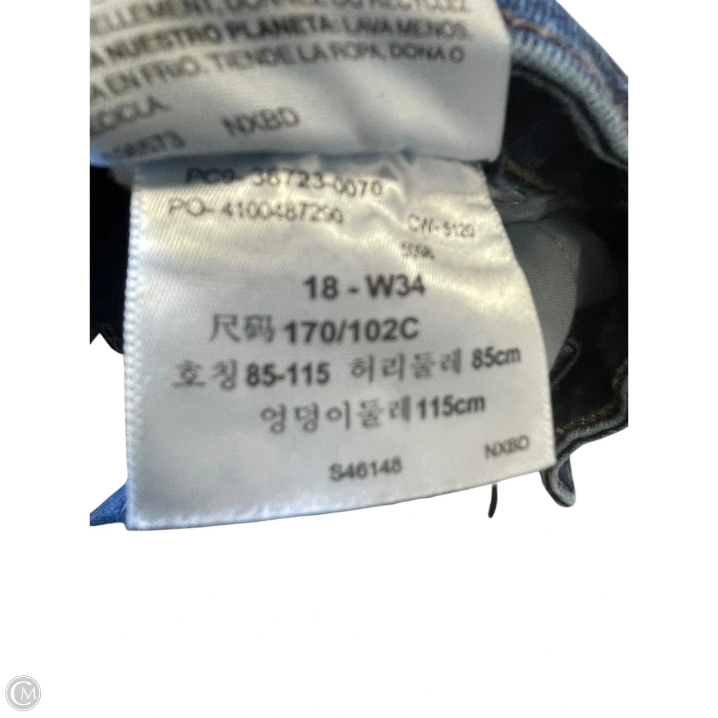 Jeans Boyfriend By Denizen By Levis In Blue Denim, Size: 18