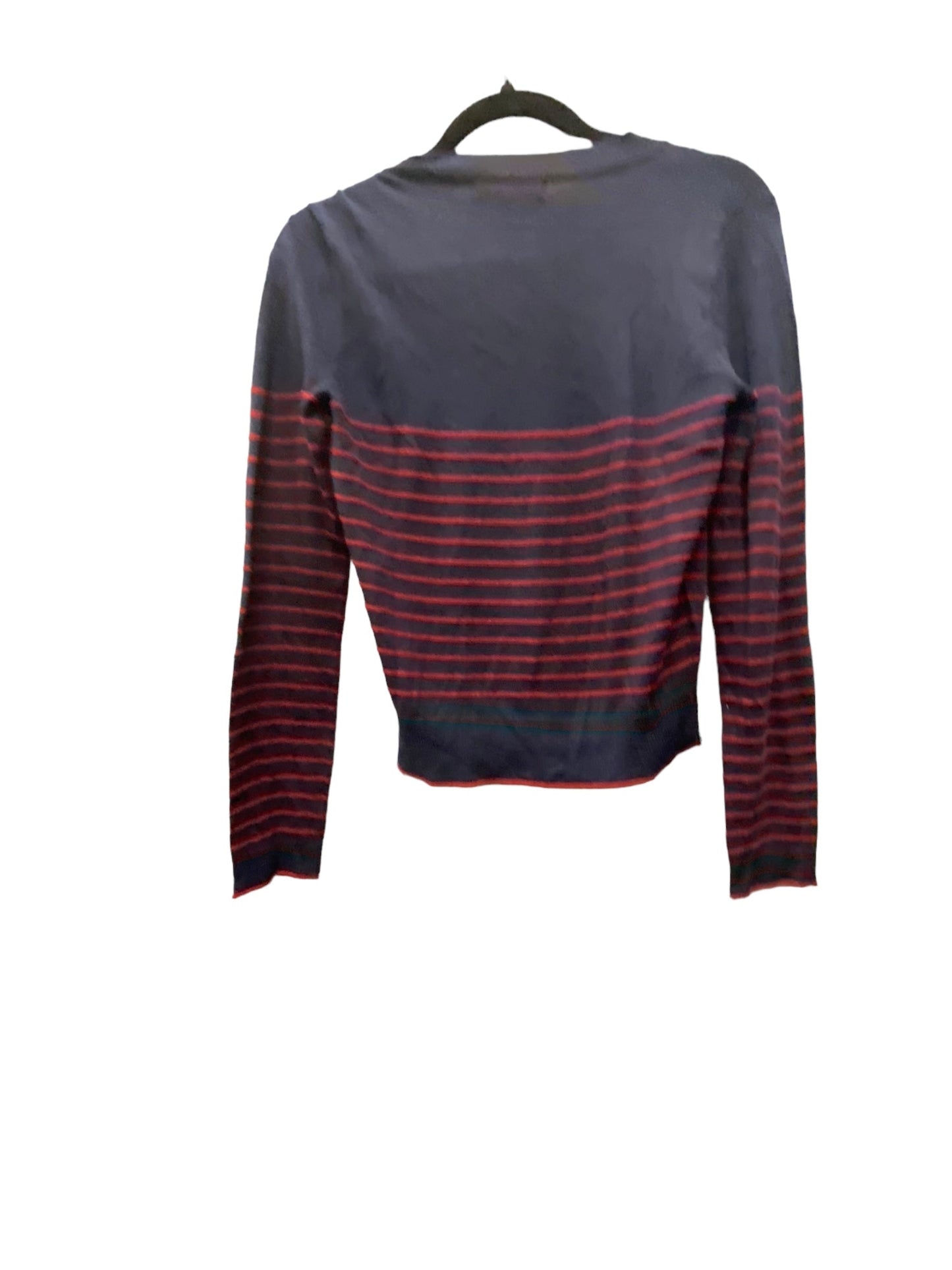 Top Long Sleeve By Zara In Blue & Red, Size: S