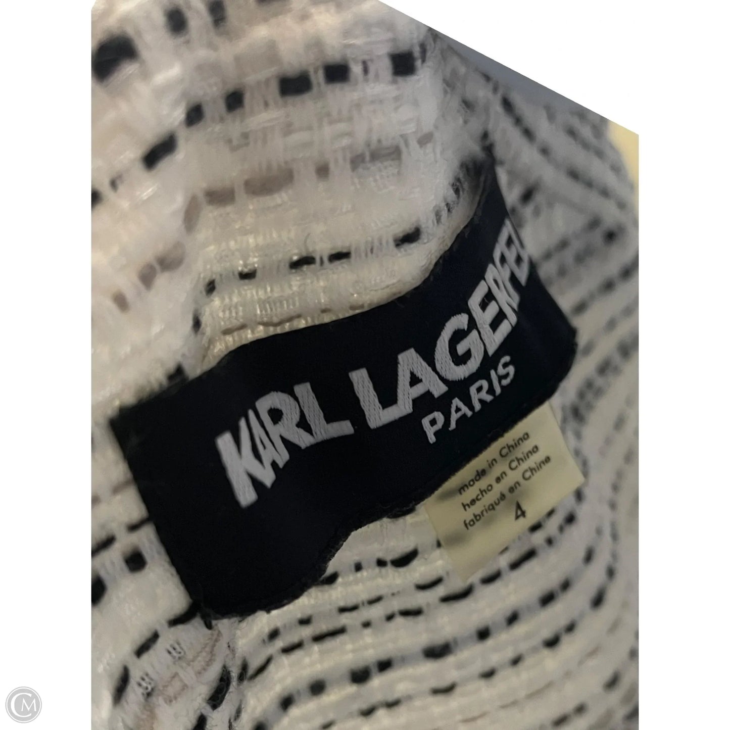Dress Designer By Karl Lagerfeld In Black & White, Size: 4