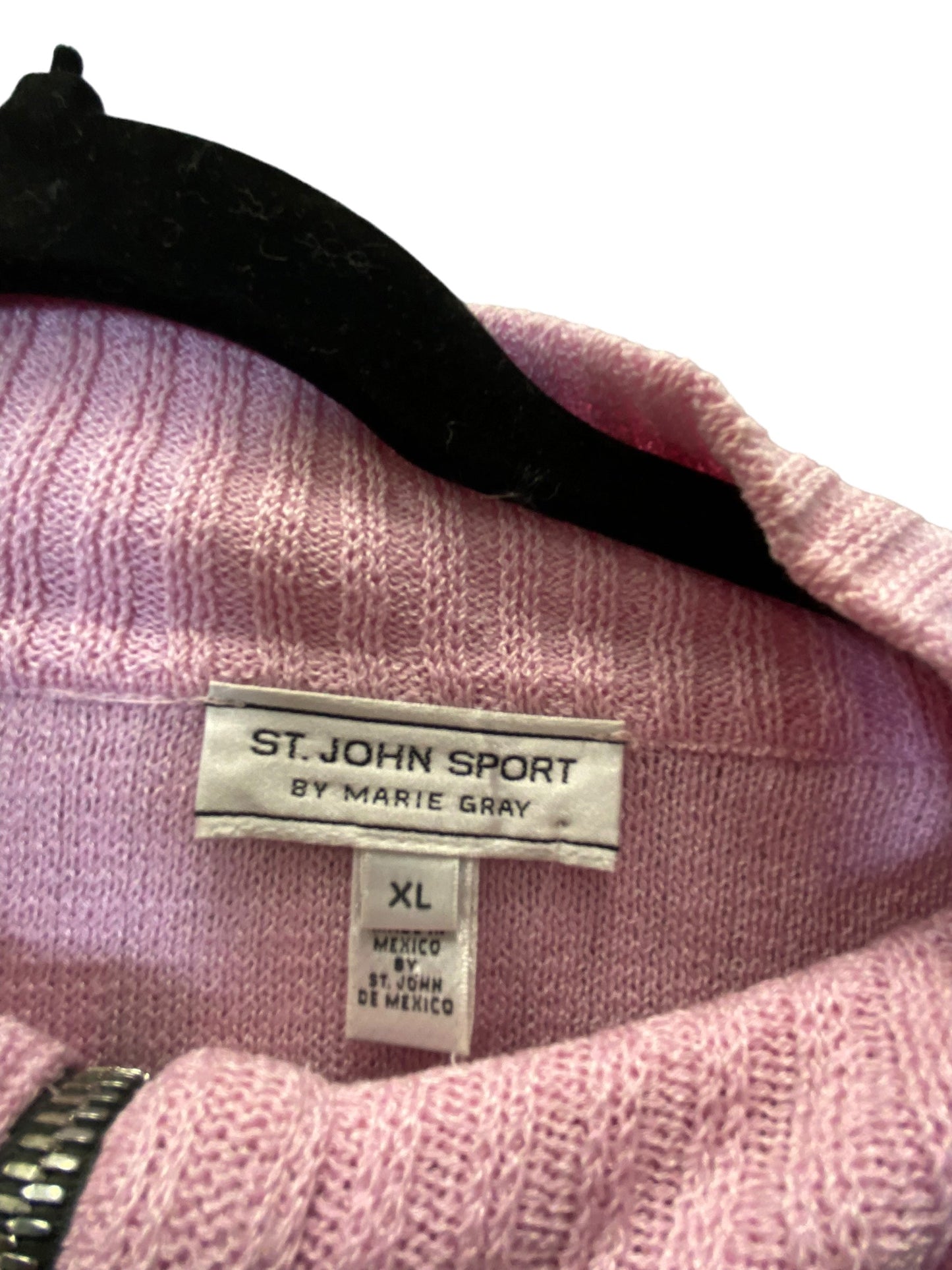 Cardigan By St John Collection In Pink, Size: Xl