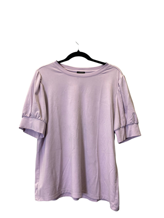 Top Short Sleeve By Ann Taylor In Purple, Size: Xl