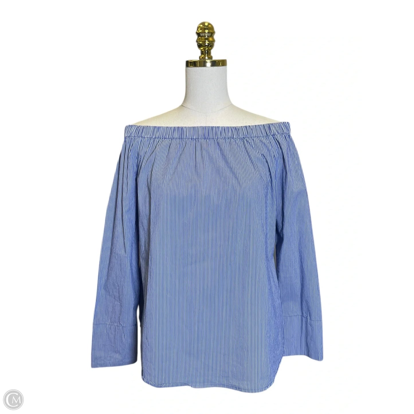 Blouse 3/4 Sleeve By Philosophy In Striped Pattern, Size: M