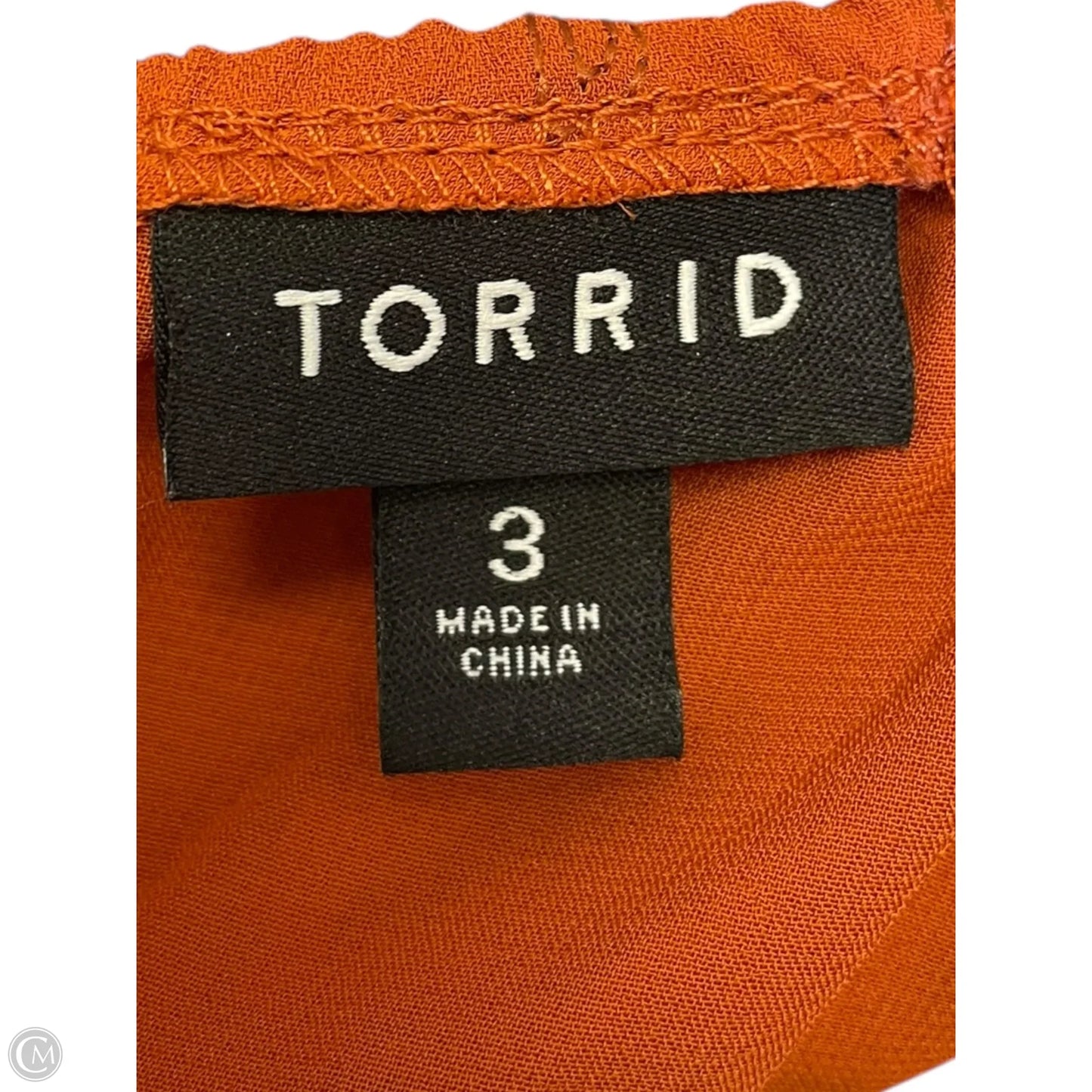 Blouse Short Sleeve By Torrid In Orange, Size: 3x