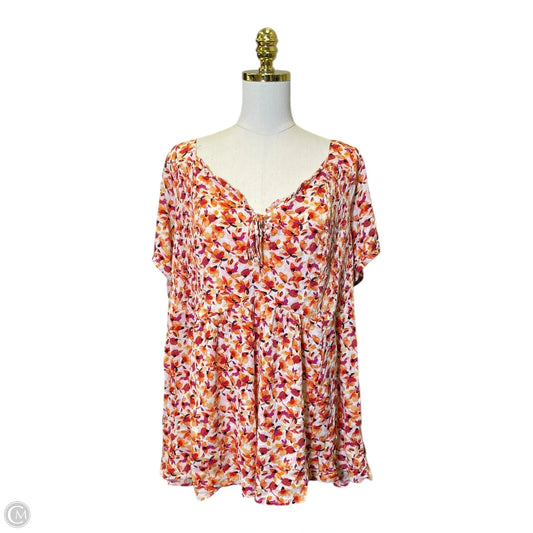 Blouse Short Sleeve By Torrid In Multi-colored, Size: 3x