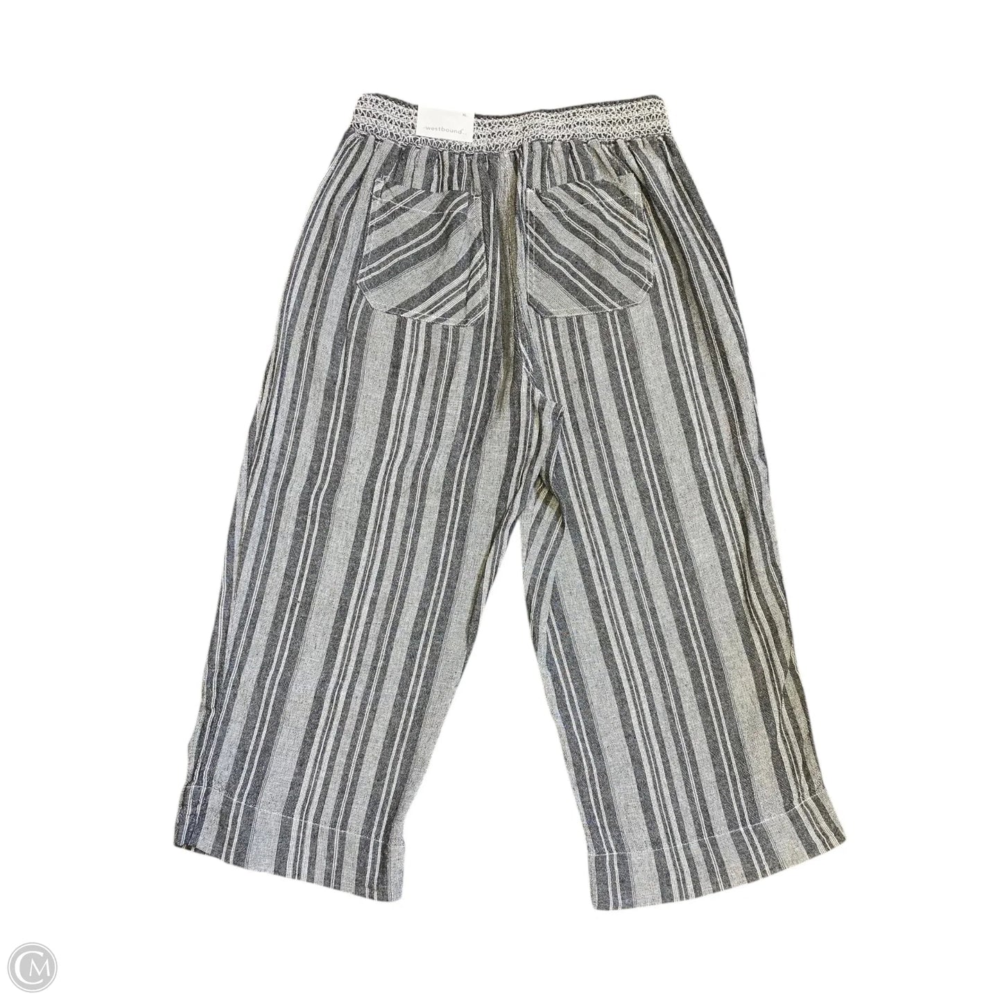Pants Linen By West Bound In Black & White, Size: Xl