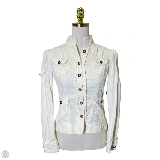 Jacket Denim By White House Black Market In Cream, Size: 6