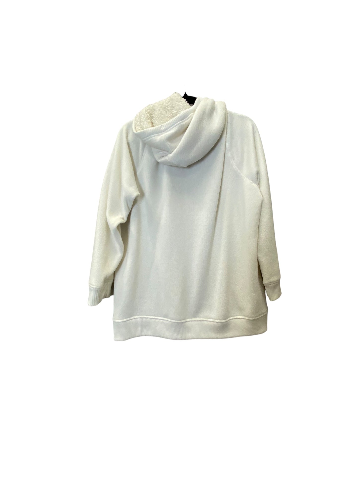 Sweatshirt Hoodie By Sonoma In White, Size: 1x