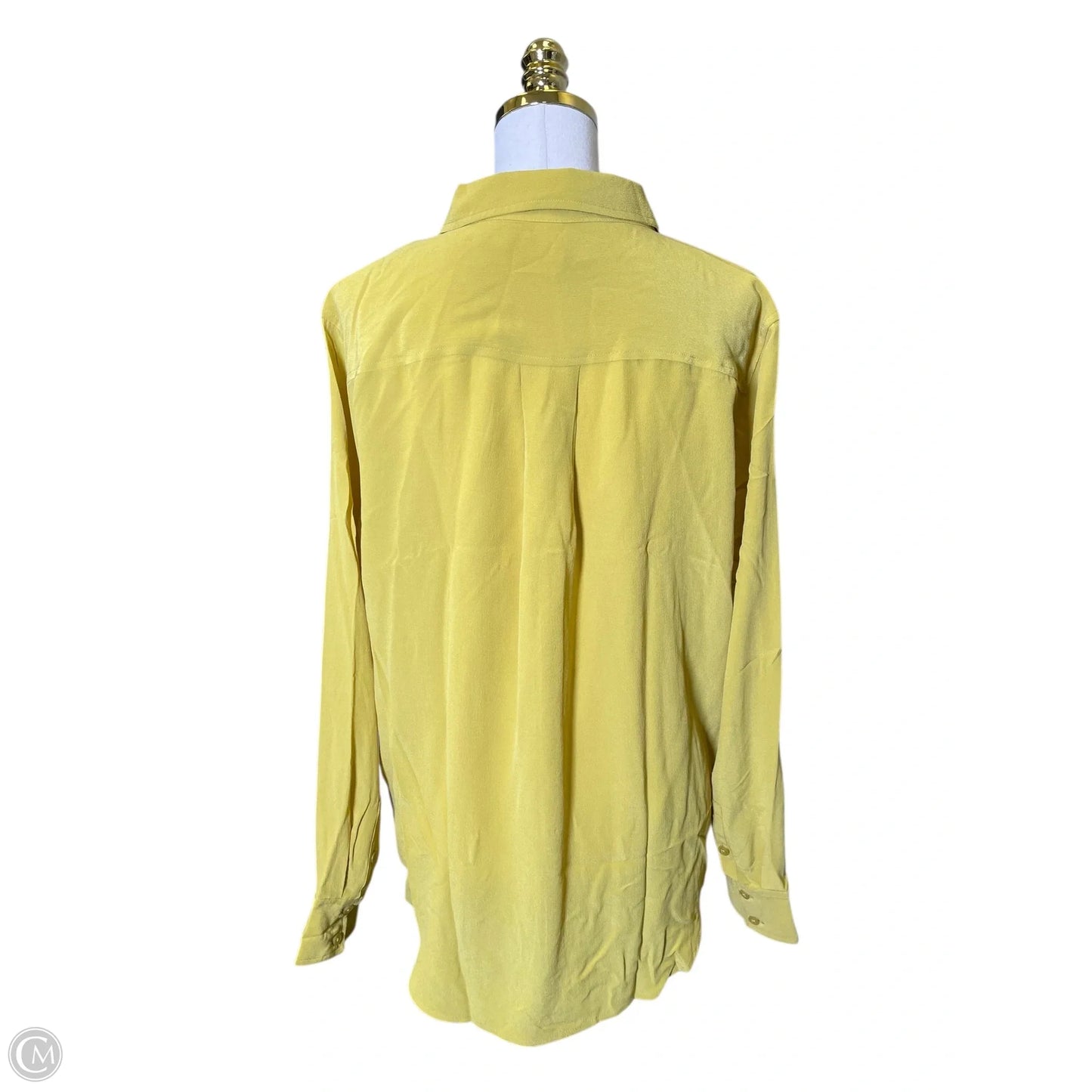 Blouse Long Sleeve By Spanx In Yellow, Size: Xl