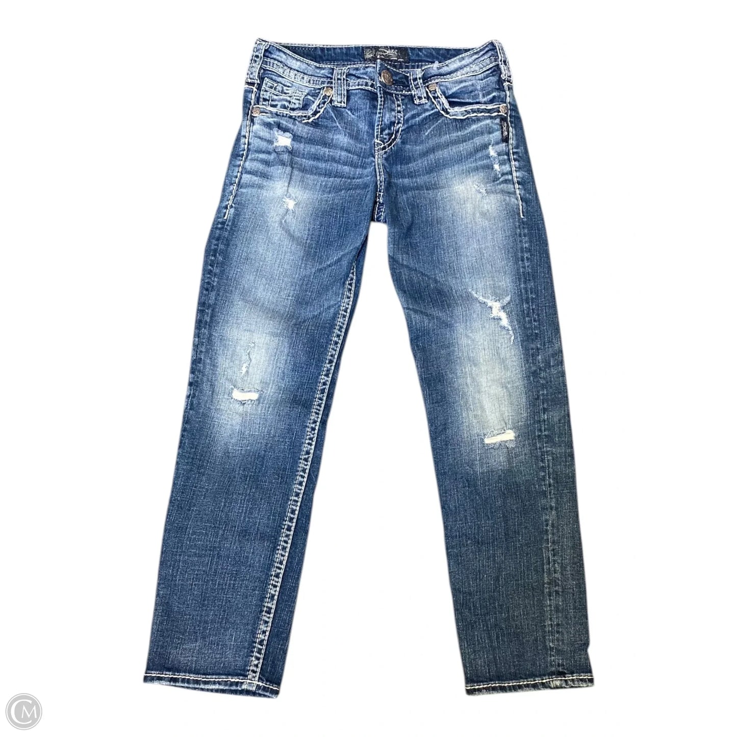 Jeans Boot Cut By Silver In Blue Denim, Size: 2