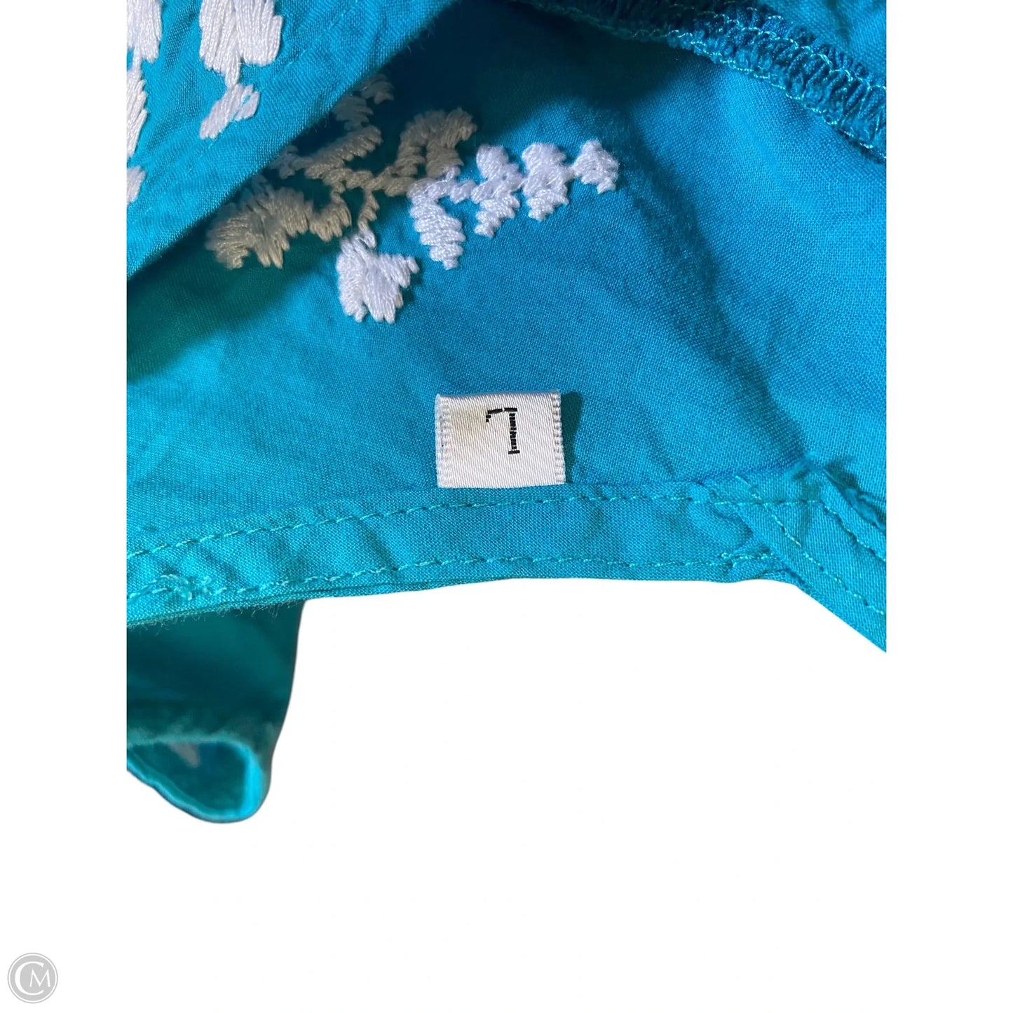 Blouse Short Sleeve By Clothes Mentor In Teal, Size: L