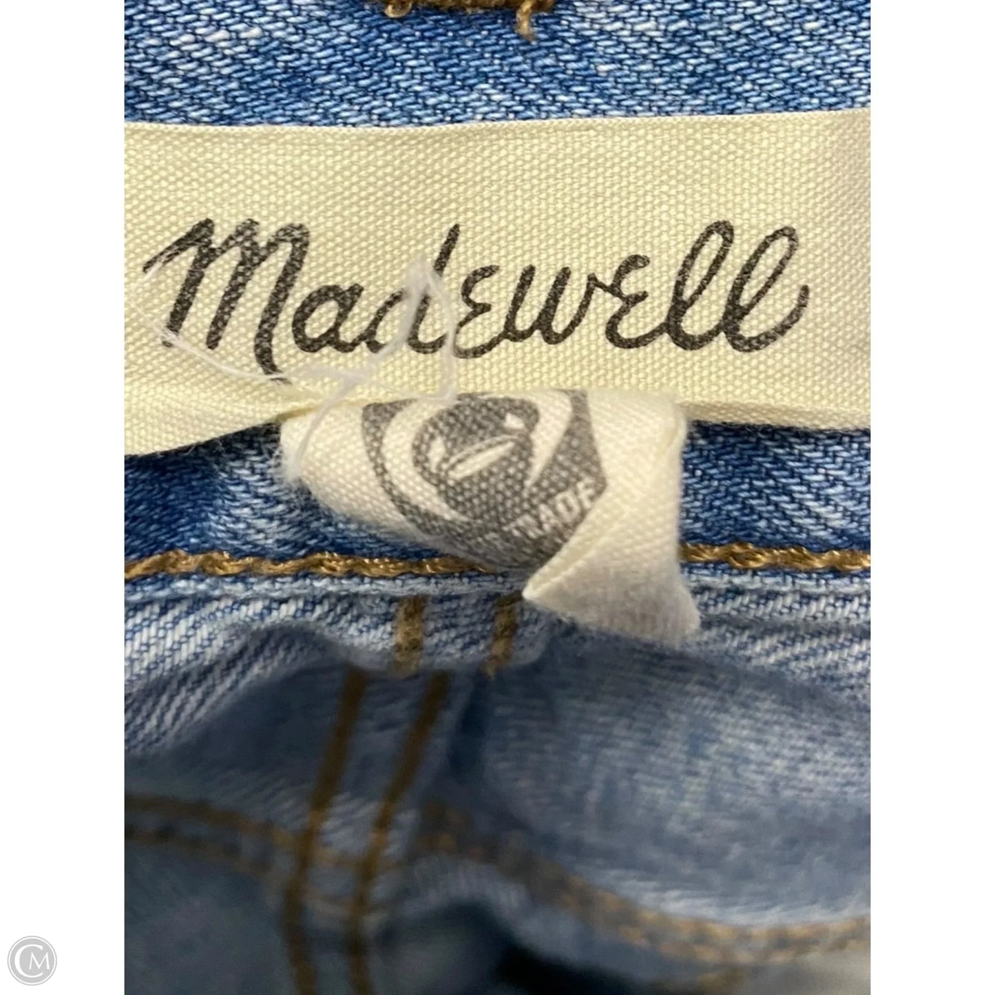Jeans Straight By Madewell In Blue Denim, Size: 4