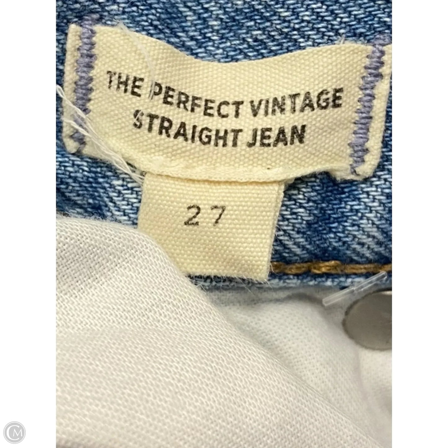 Jeans Straight By Madewell In Blue Denim, Size: 4