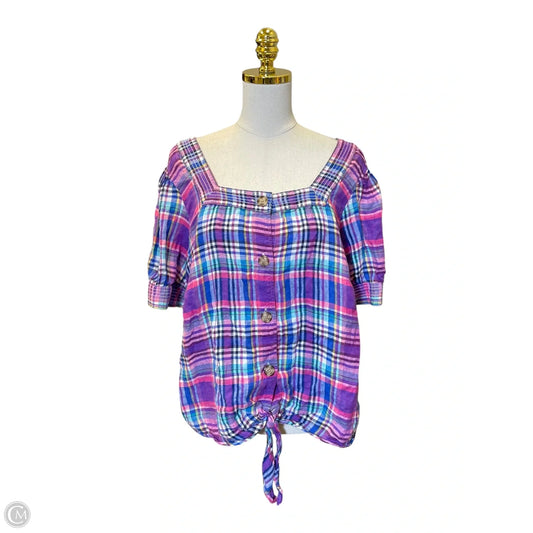 Blouse Short Sleeve By Talbots In Multi-colored, Size: 1x