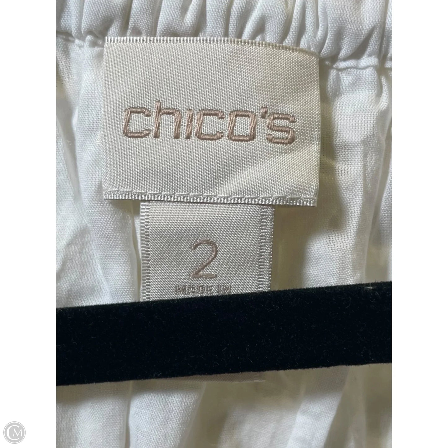 Blouse Short Sleeve By Chicos In White, Size: L