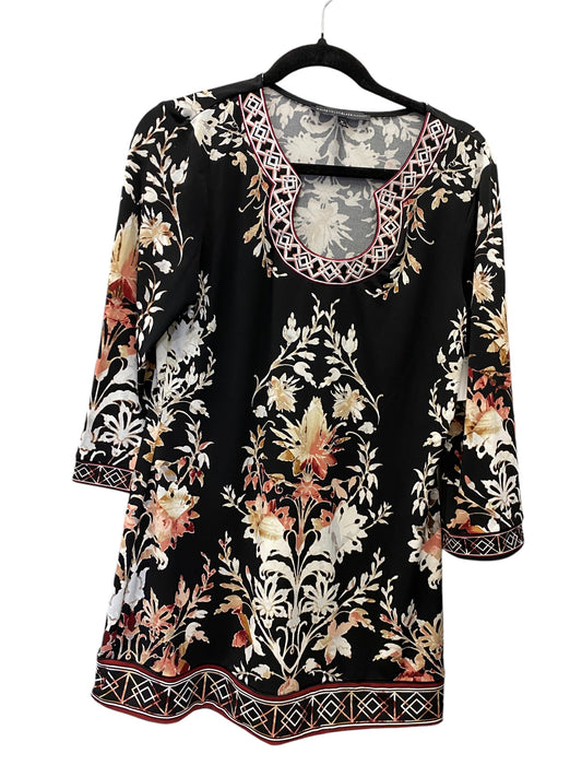 Top 3/4 Sleeve By White House Black Market In Floral Print, Size: M