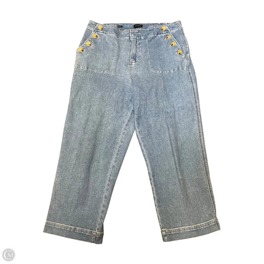 Jeans Straight By Talbots In Blue Denim, Size: 14