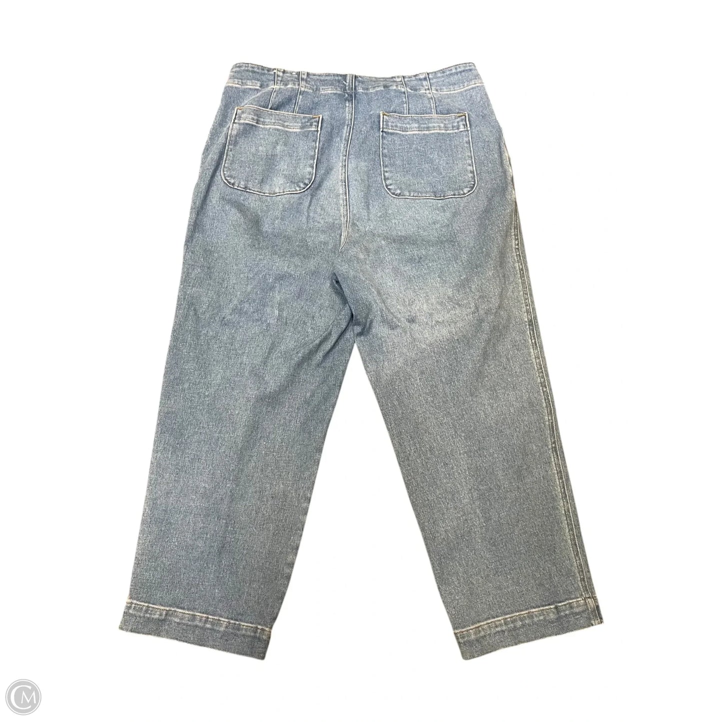 Jeans Straight By Talbots In Blue Denim, Size: 14