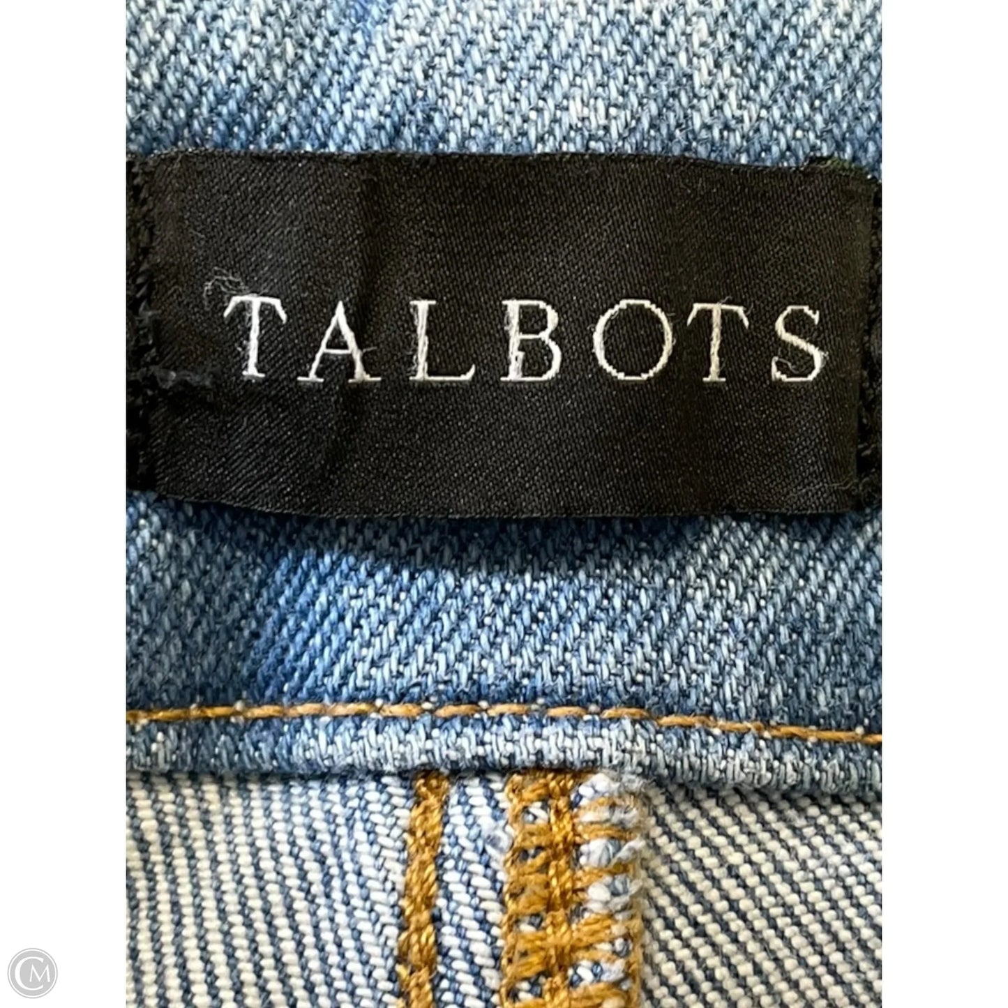 Jeans Straight By Talbots In Blue Denim, Size: 14