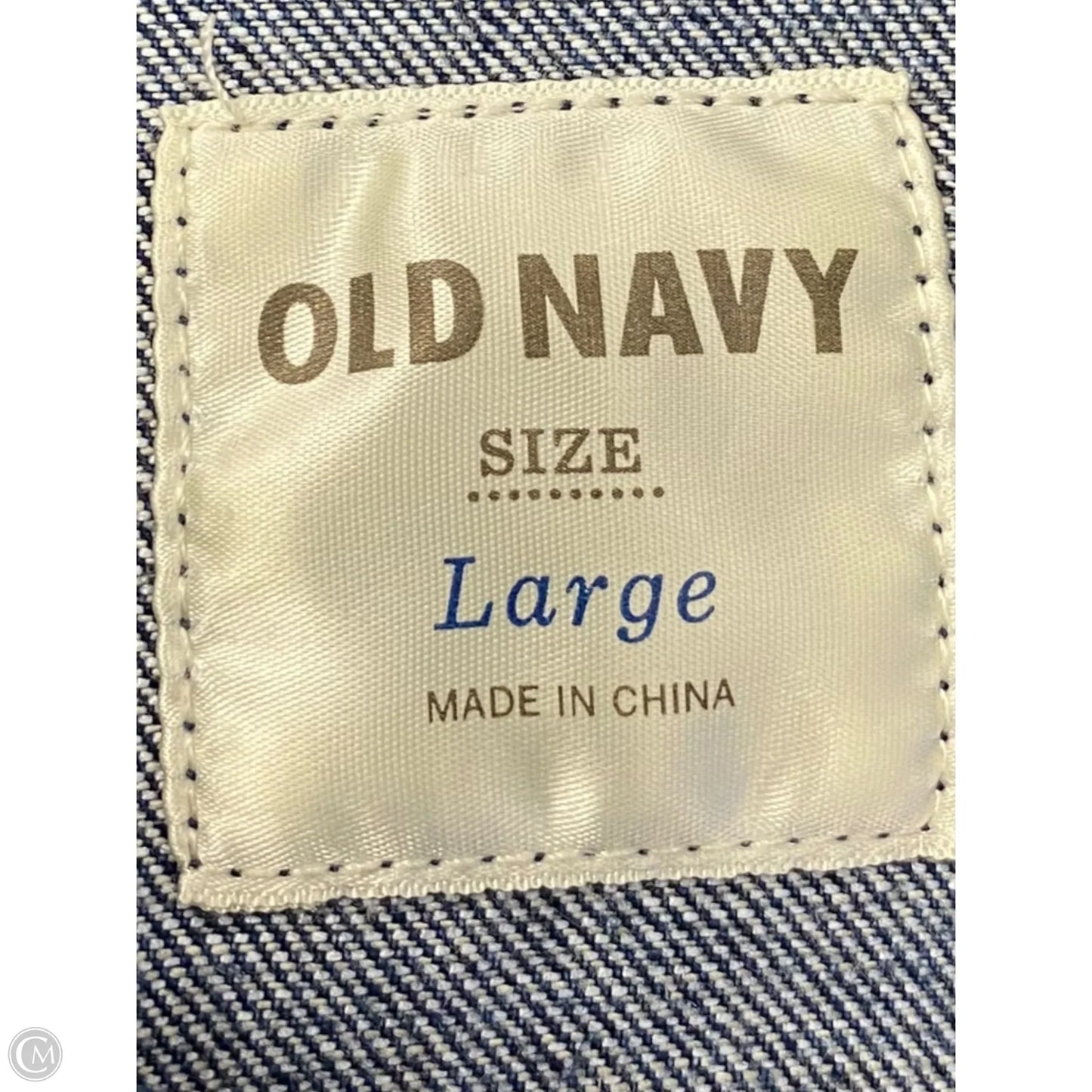 Jacket Denim By Old Navy In Blue Denim, Size: L