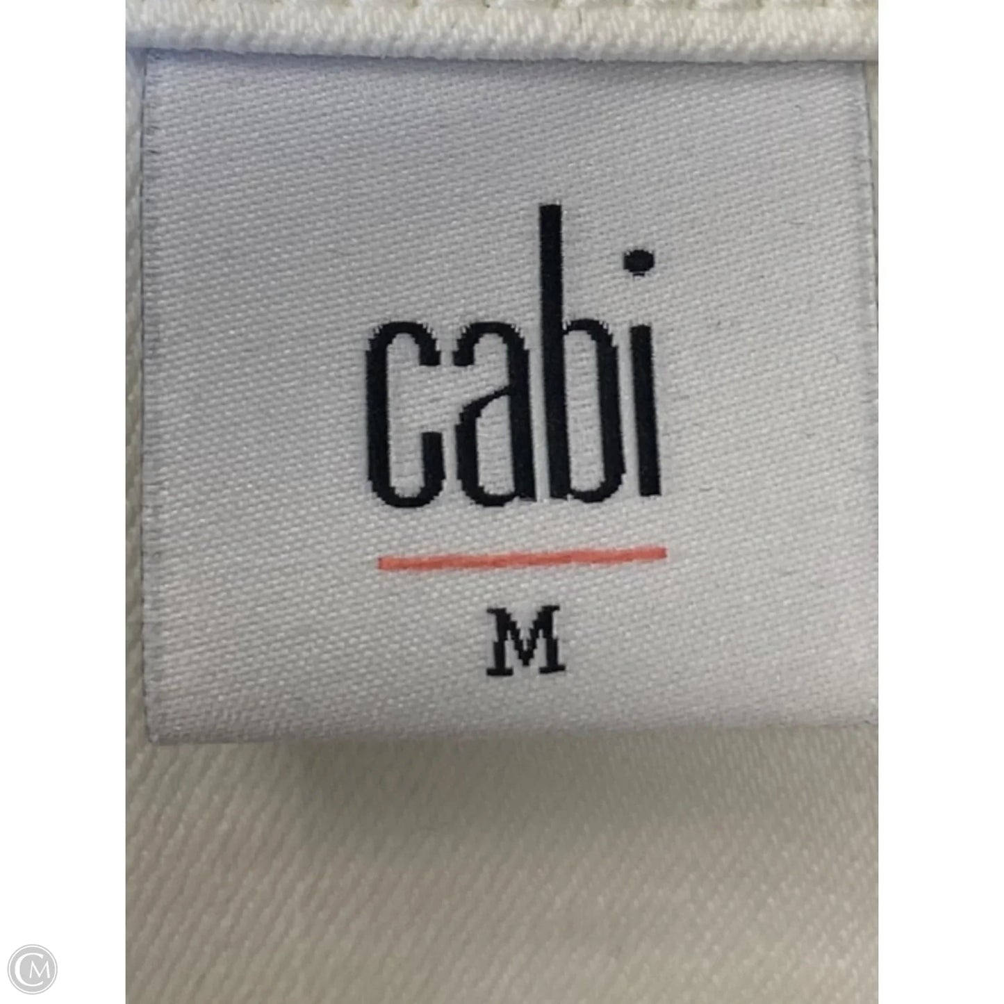 Jacket Denim By Cabi In White Denim, Size: M