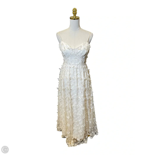 Dress Casual Midi By Clothes Mentor In Cream, Size: M