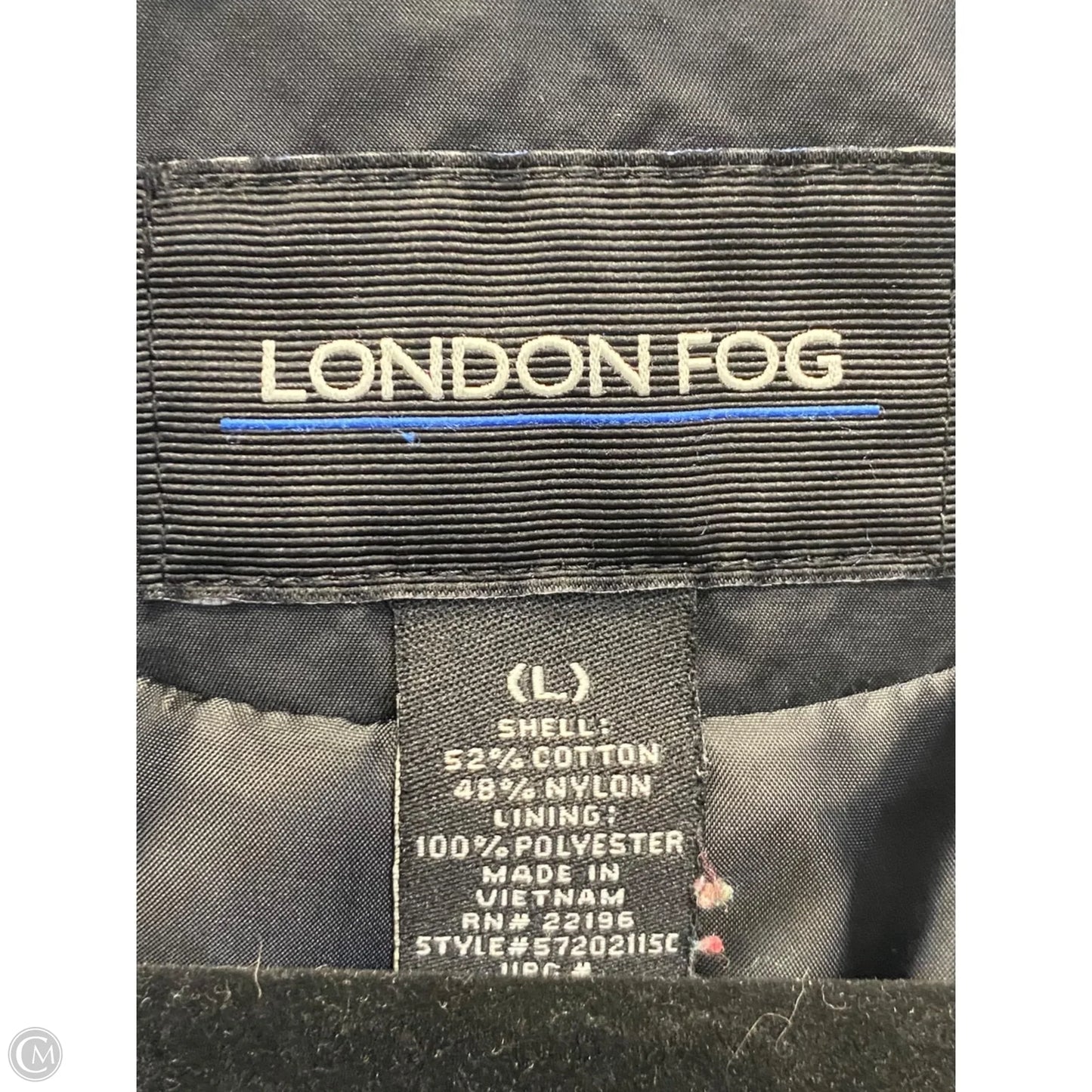 Jacket Other By London Fog In Black, Size: L