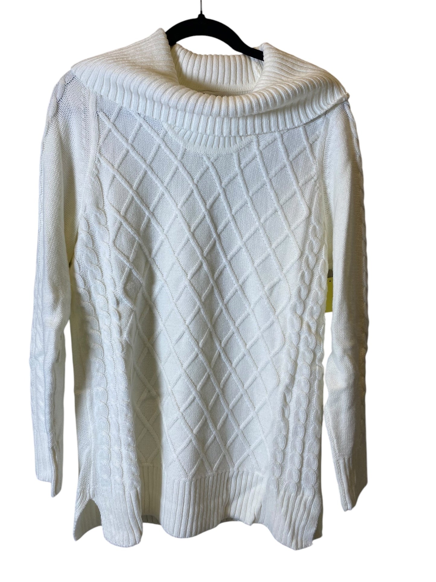 Sweater By Calvin Klein In White, Size: L