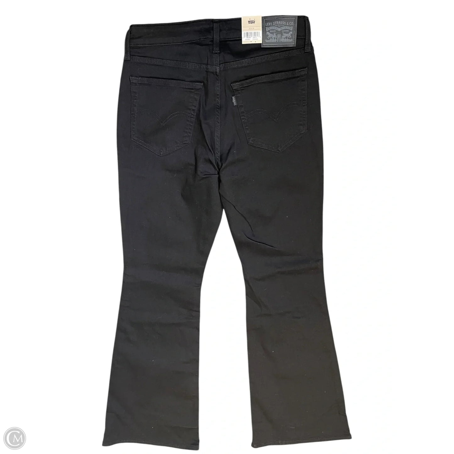 Jeans Flared By Levis In Black Denim, Size: 30