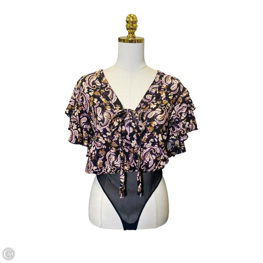 Blouse Short Sleeve By Free People In Multi-colored, Size: S