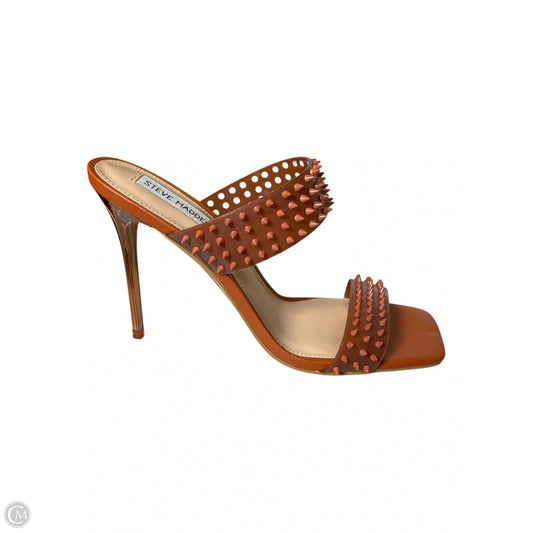 Sandals Heels Stiletto By Steve Madden In Brown, Size: 10