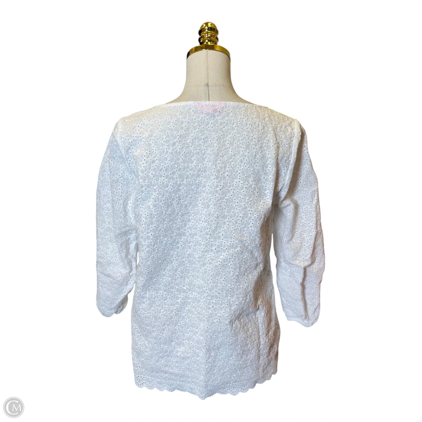 Blouse Designer By Lilly Pulitzer In White, Size: M