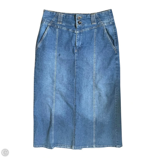 Skirt Maxi By One 5 One In Blue Denim, Size: 14