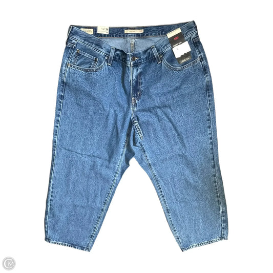Jeans Straight By Levis In Blue Denim, Size: 16