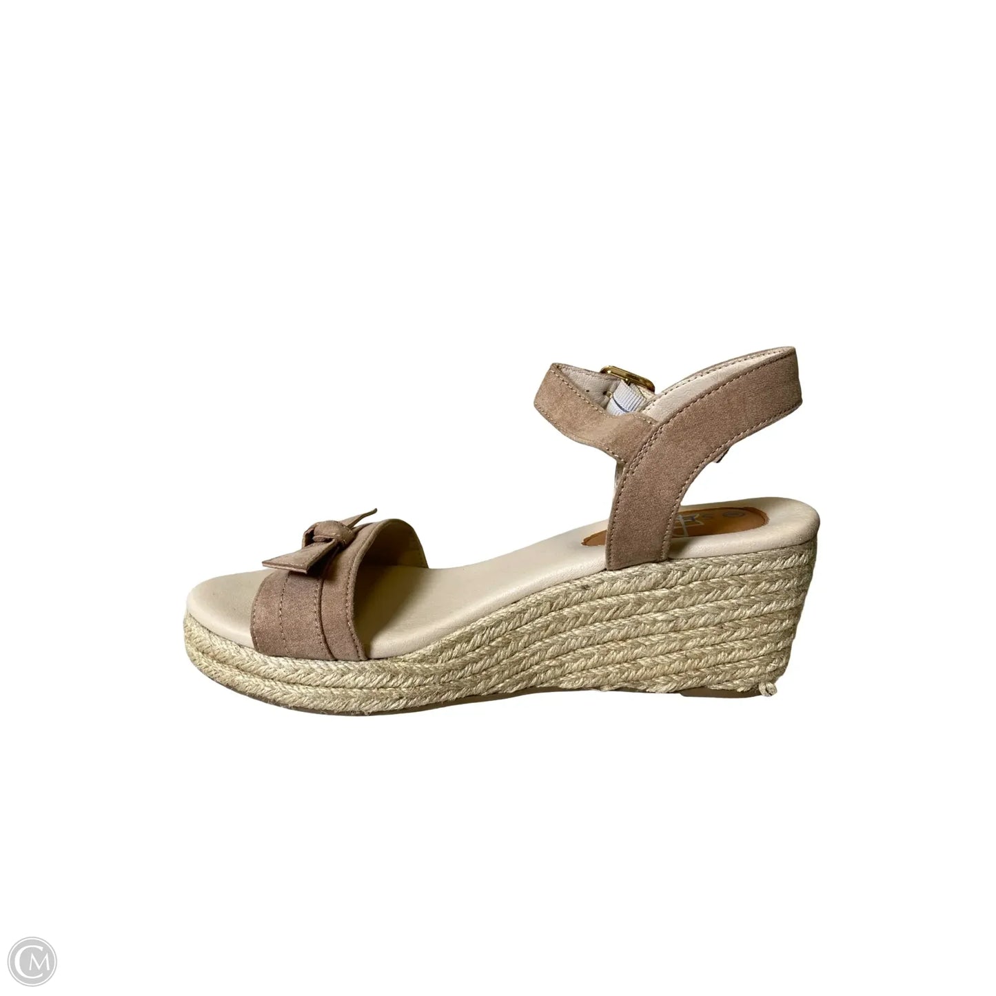 Sandals Heels Wedge By Serra In Tan, Size: 9