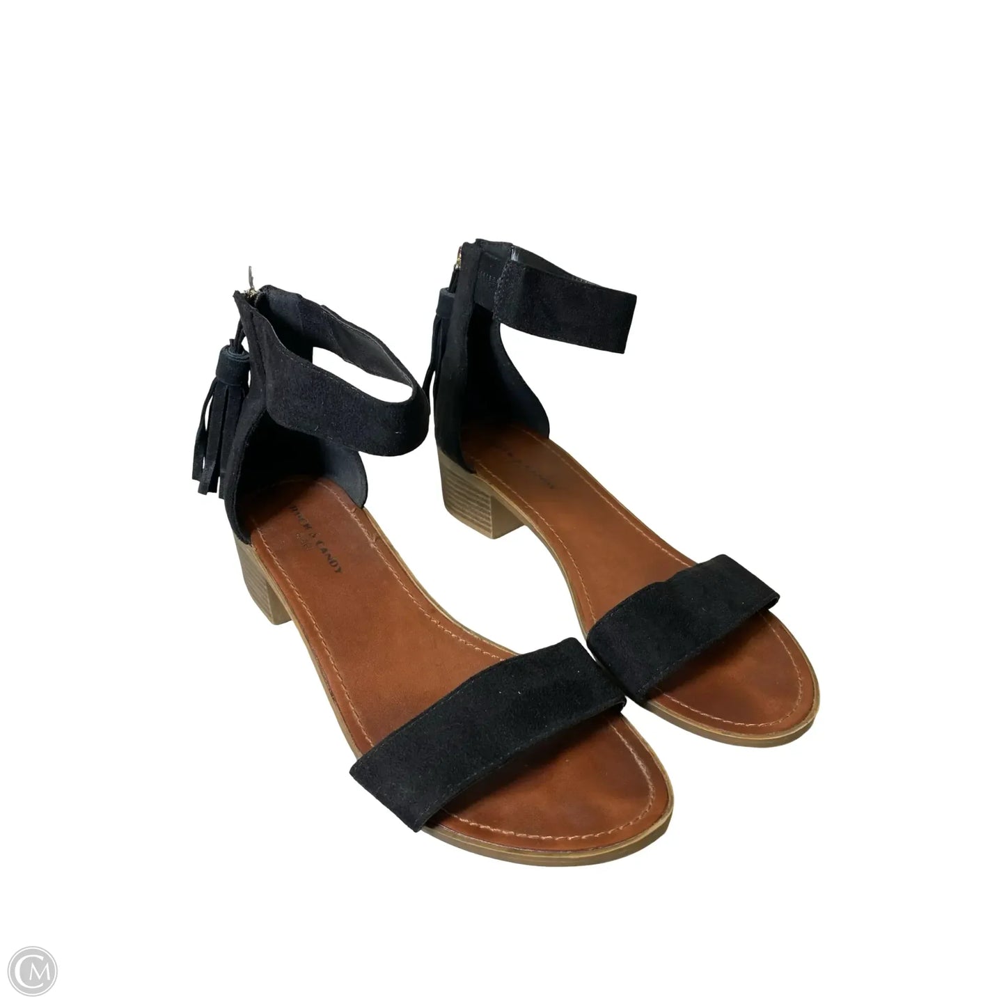 Sandals Heels Block By Rock And Candy In Black & Tan, Size: 11